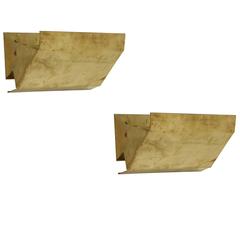 Pair of Scandinavian Wall Sconces in Brass, 1960s