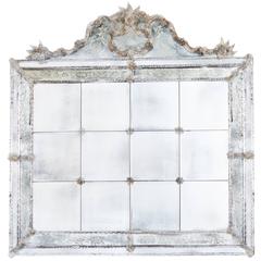 Large Venetian Style Landscape Sectional Mirror 20th Century.
