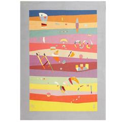 Vintage Tapestry Rug by Wassily Kandinsky 6