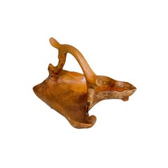 Carved Wooden Fruit Bowl