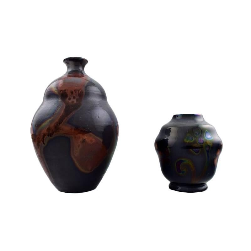 Åke Holm for Höganäs, Two Vases For Sale
