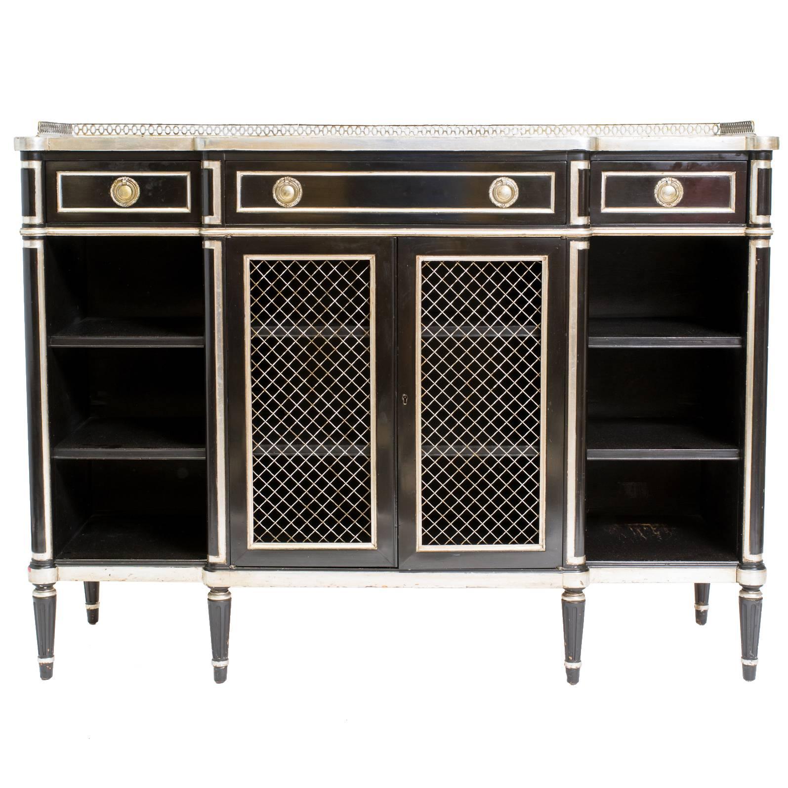 Lacquered 1940s Regency Style Credenza
