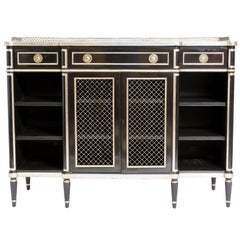 Lacquered 1940s Regency Style Credenza