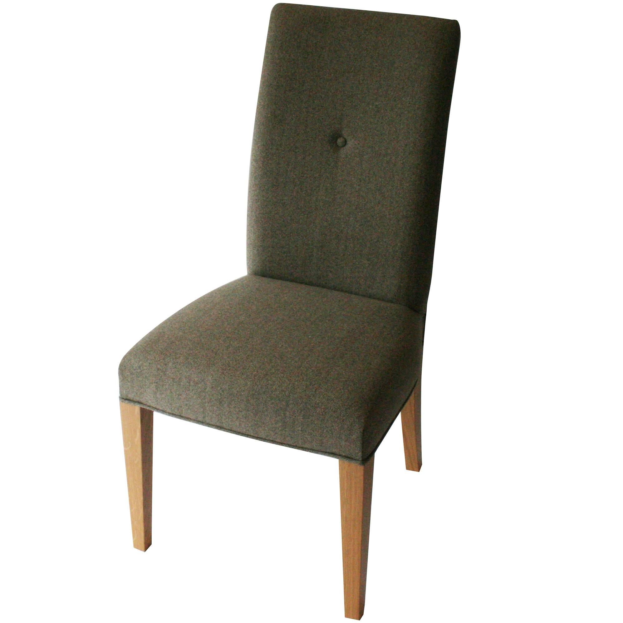 Gosling Classic Dining Chair with Oak Frame and Upholstery details For Sale