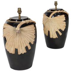 Pair of Large Studio Pottery Table Lamps 6
