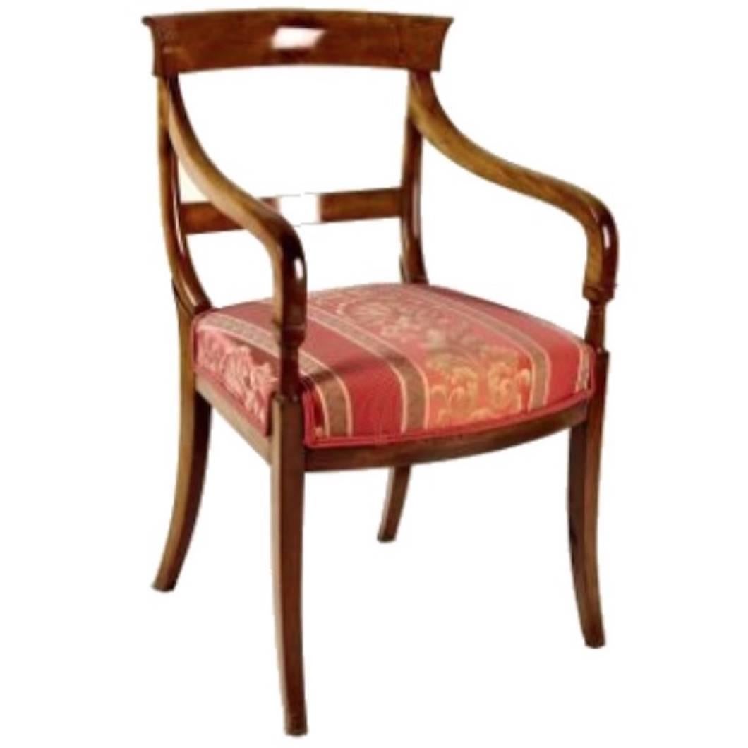 Louis Philippe French Mahogany Armchair For Sale