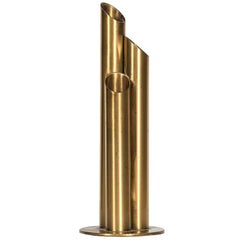 Ivar Ålenius Björk Vase in Brass Produced by Ystad Metall in Sweden