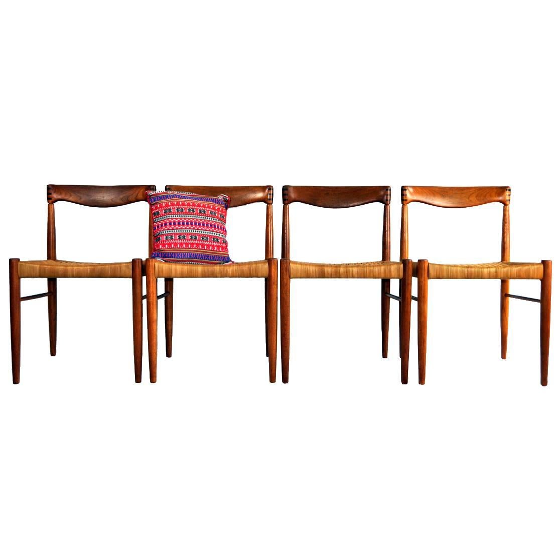 Rosewood Dining Chairs by H.W. Klein for Bramin, Set of Four For Sale