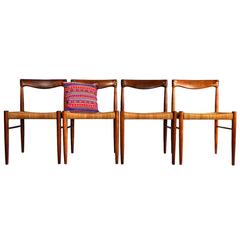 Rosewood Dining Chairs by H.W. Klein for Bramin, Set of Four