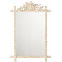 French Louis XVI Style Painted Mirror, Late 1800s 10