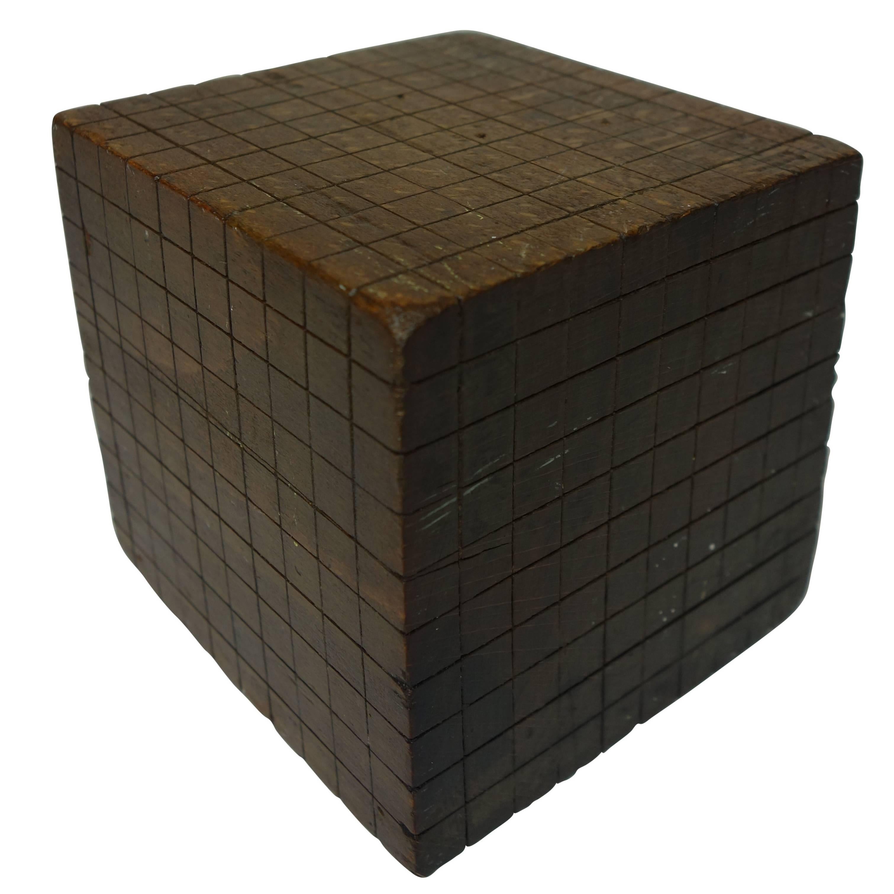 Wood “Base Ten” Cube Educational Model