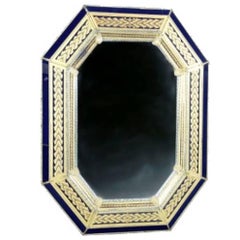 Venetian Murano Glass Octagonal Mirror
