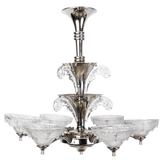 French Art Deco Chandelier by Petitot