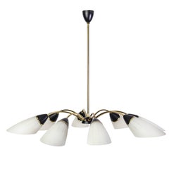 Beautiful 1950s German Mid-Century Modernist Chandelier