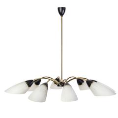 Beautiful 1950s German Mid-Century Modernist Chandelier 3