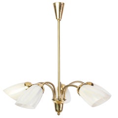 Vintage Chic 1950s, German Mid-Century Modernist Chandelier