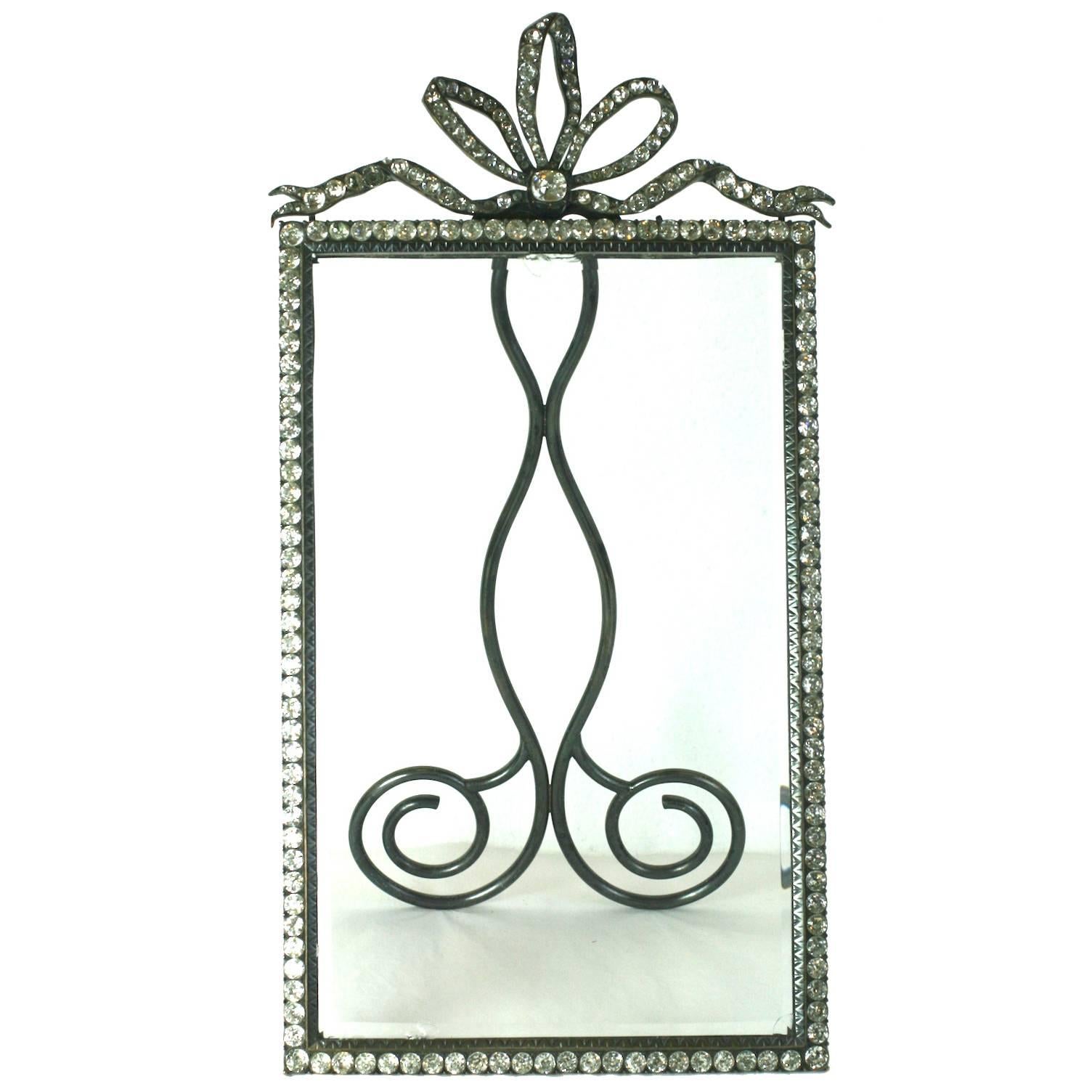 Wonderful Victorian Jeweled Paste Set Frame
