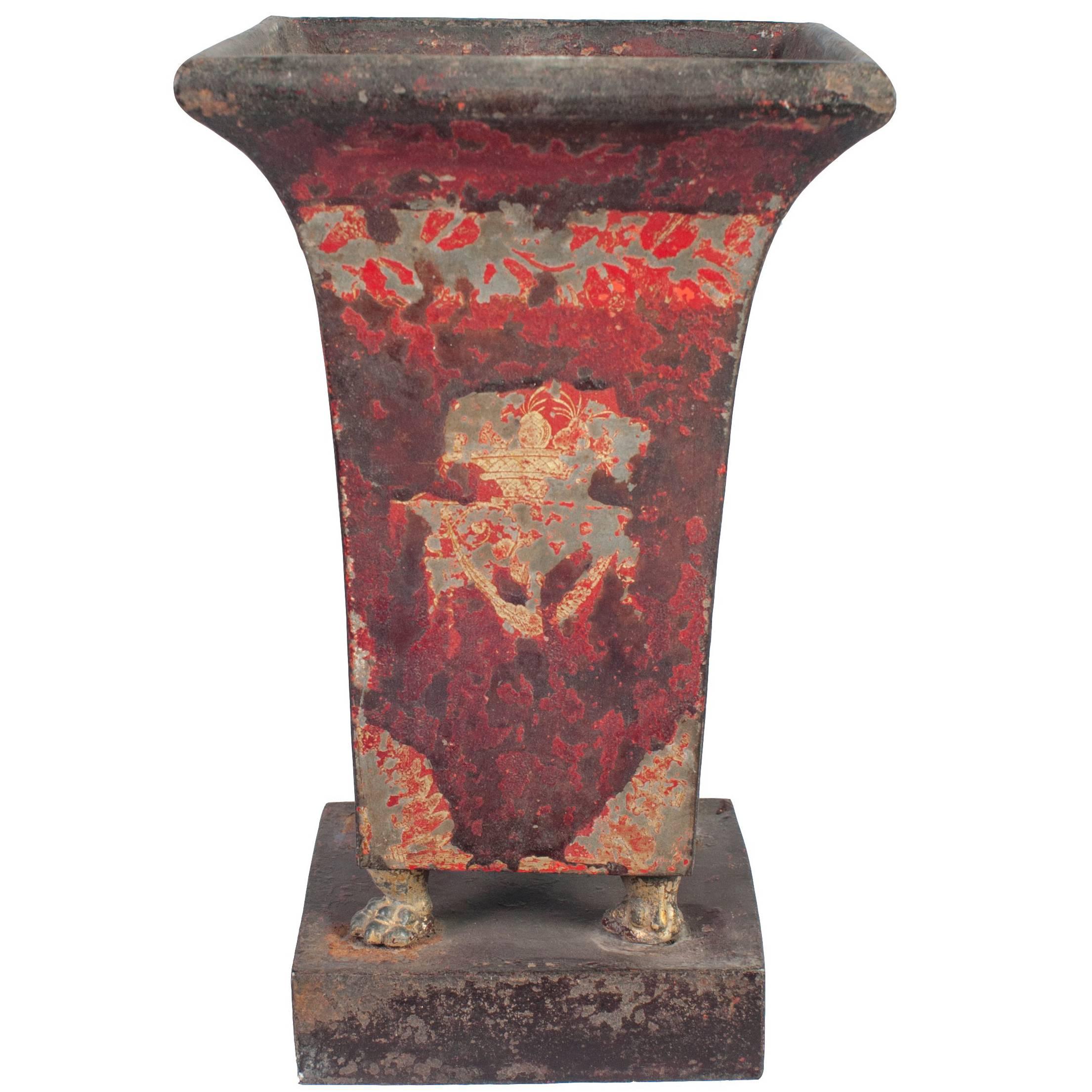 Rote Directoire-Tole-Vase