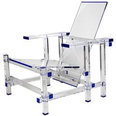 Invisible Lucite Lounge Chair Inspired by Gerrit Rietveld in MoMA Museum 5