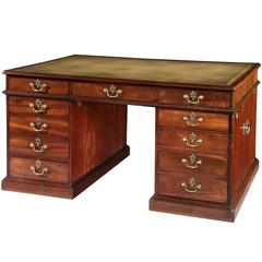 English Mahogany Partners Desk of the Georgian Period 8