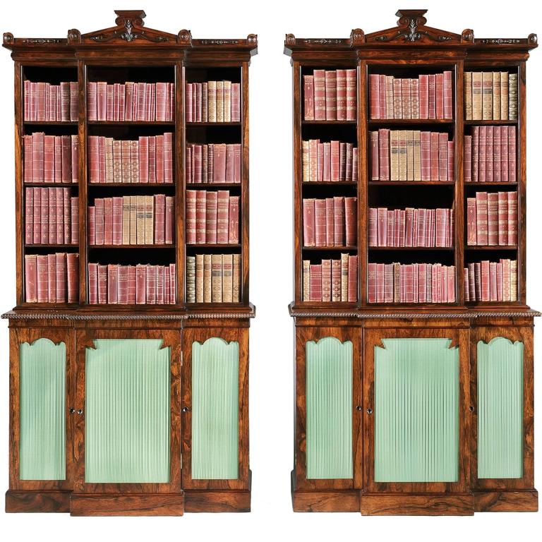 Pair of English Bookcases of the William IV Period For Sale at 1stdibs