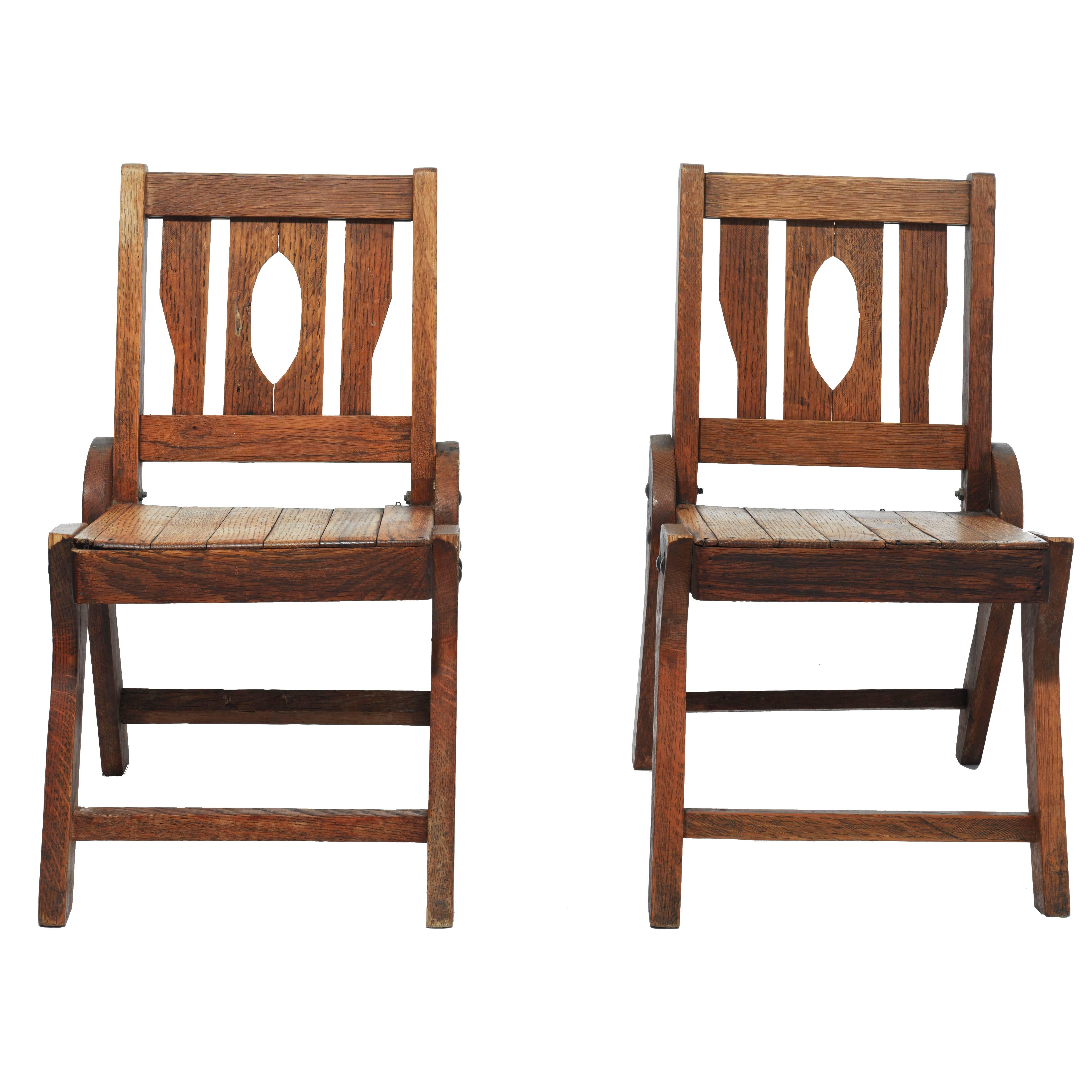 Pair of 1930s Wooden Colorado Chairs For Sale