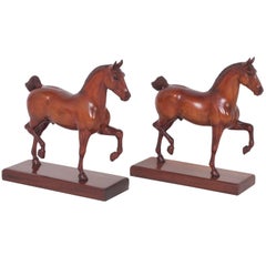 Two Peter Giba Horse Sculptures