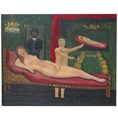 Mysterious Nude Woman and Artist Painting 10