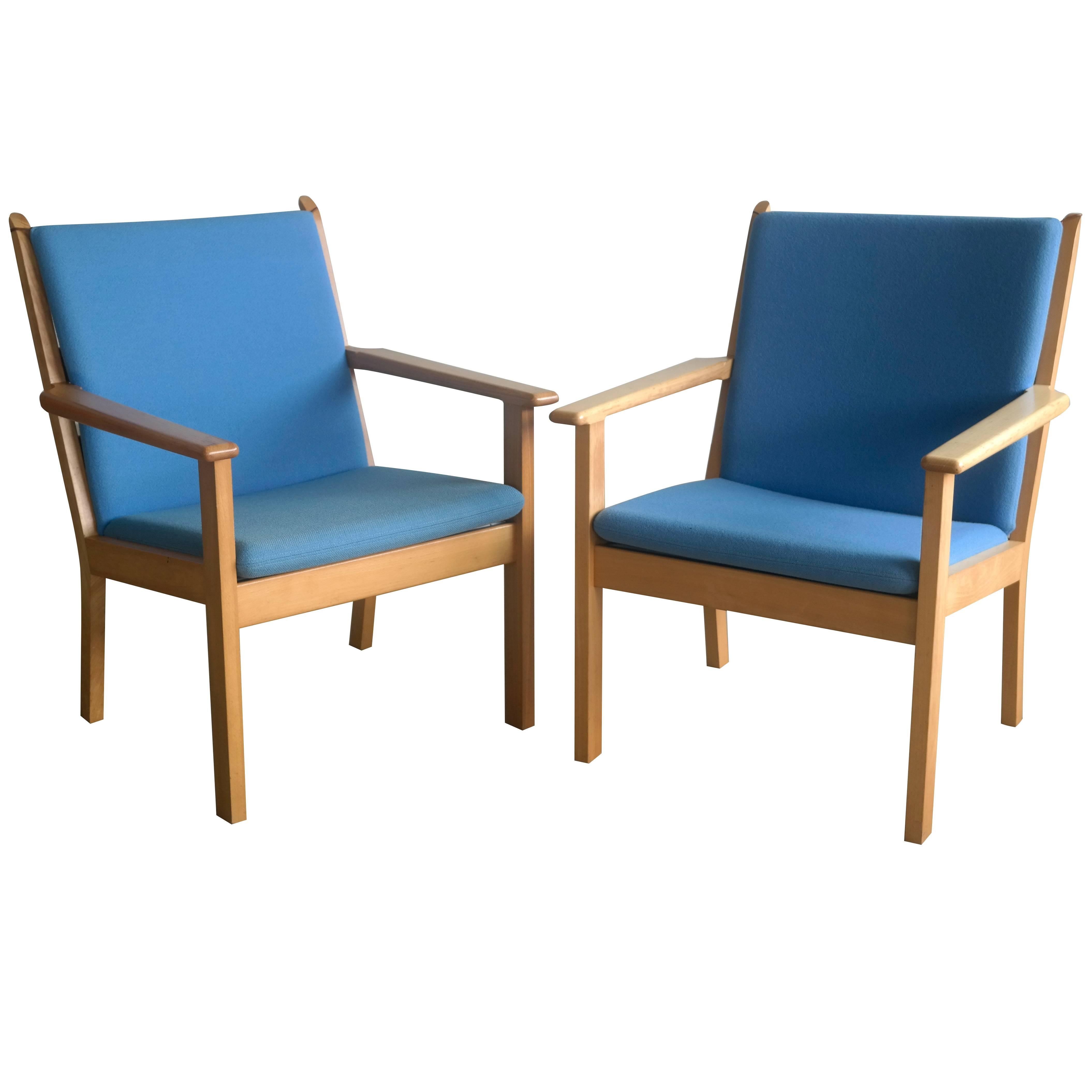 Pair of Vintage Hans Wegner GE284 Easy Chairs