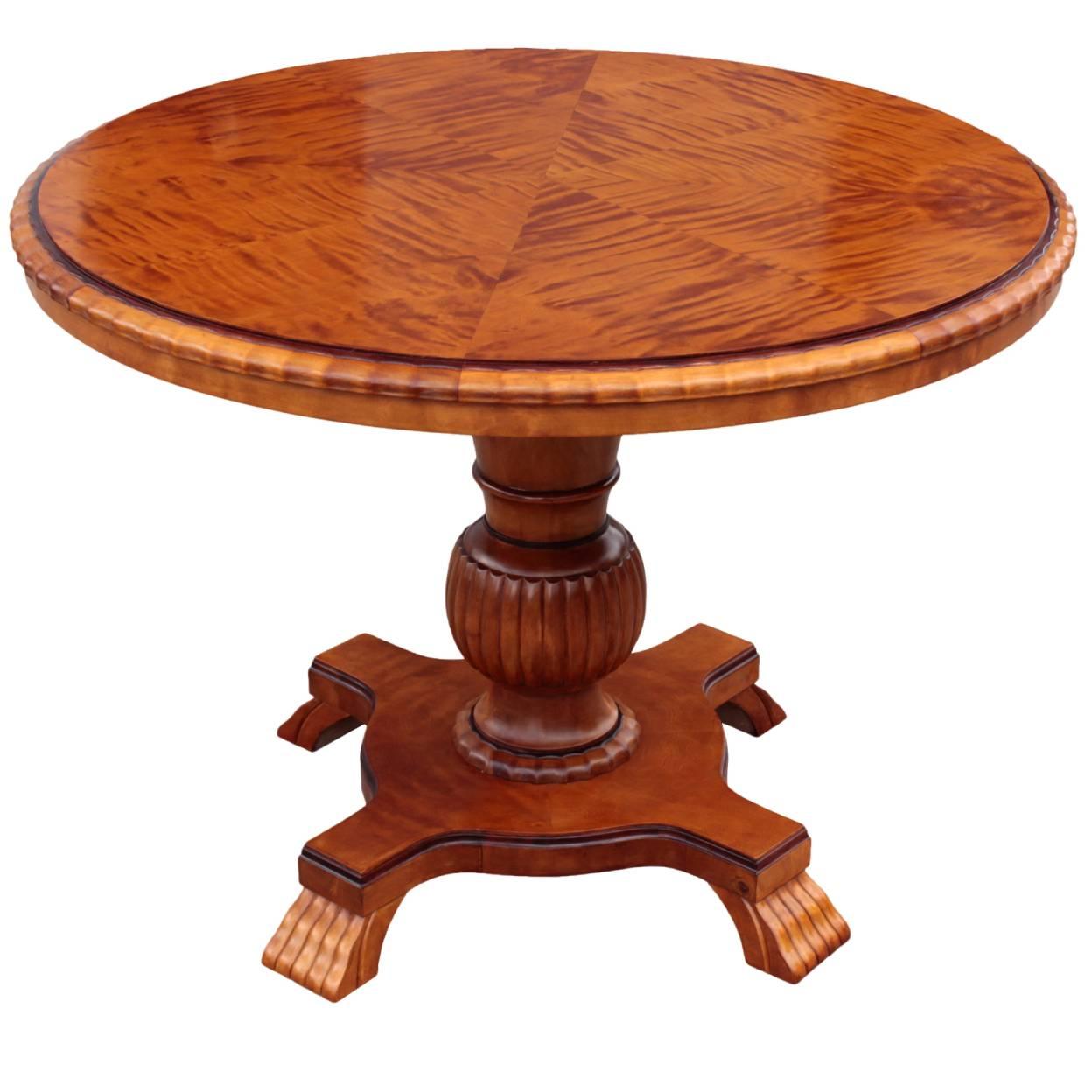 Swedish Art Deco Period Round Cocktail or Coffee Pedestal Table For Sale