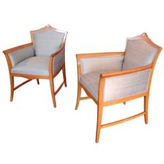 Pair of Swedish Jugendstil Period Tub Chairs