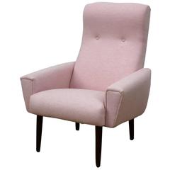 Danish Midcentury Original Vintage Armchair, Fully Restored in Wool