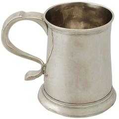 Antique 1750s Newcastle Sterling Silver Pint Mug
