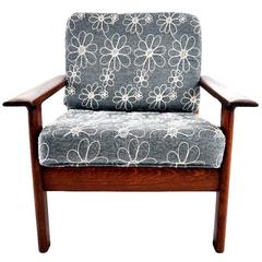 Danish Vintage Teak and Walnut Lounge Chair 9
