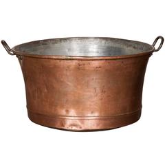 Original Antique Polished Copper Cooking Pot