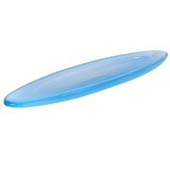 George Bucquet Blue Opaline Glass Oval Bowl