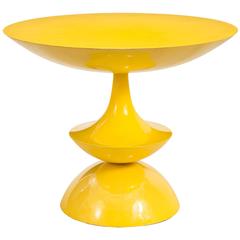 Nanna Ditzel, Rare Circular Yellow Fiberglass Table