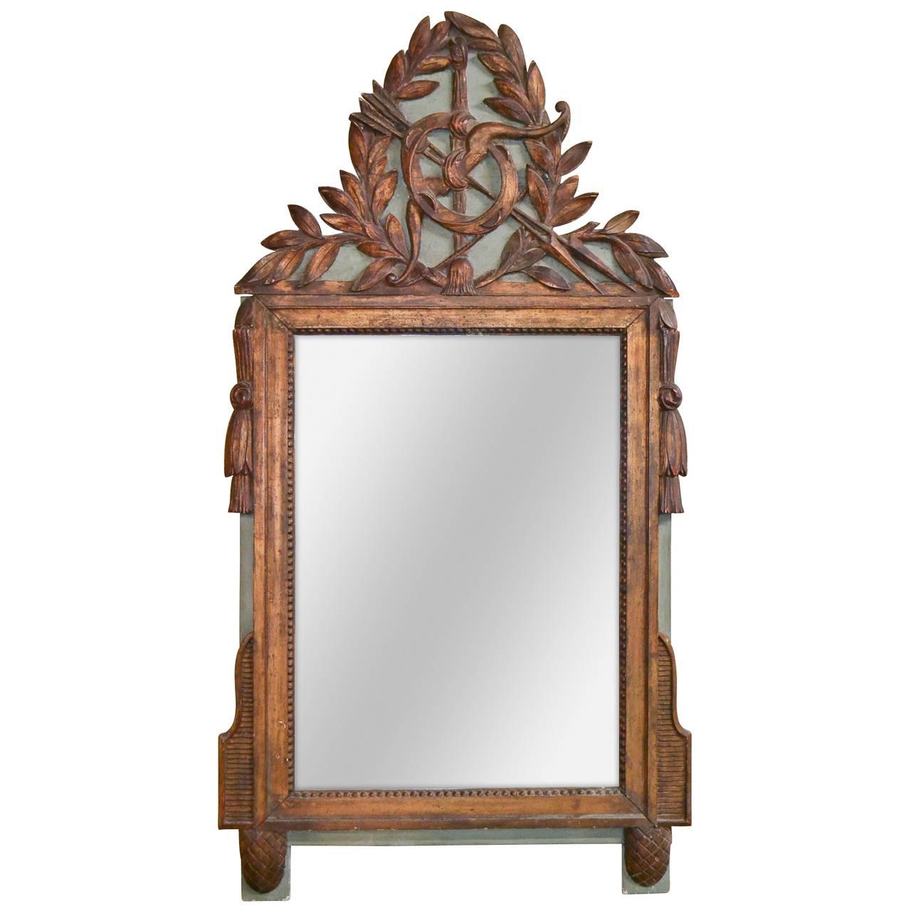 19th Century Italian Carved Mirror For Sale