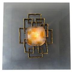 Vintage Signed Angelo Brotto Wall Sculpture