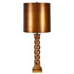 Frederick Cooper Studios Carved Helix Table Lamp, Circa 1950s