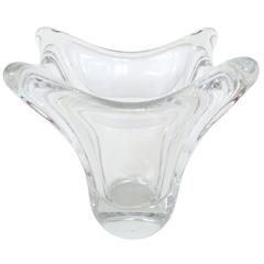 Daum France Crystal Vase, Signed