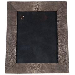 Modernist Tobacco Shagreen-Wrapped Picture Frame