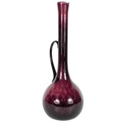 Vintage Mid-Century Murano Vase or Decorative Pitcher in Aubergine Tones
