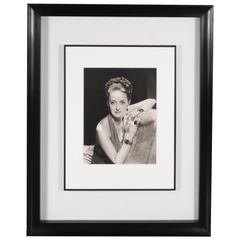 Framed and Documented Original Photograph of Bette Davis by George Hurrell