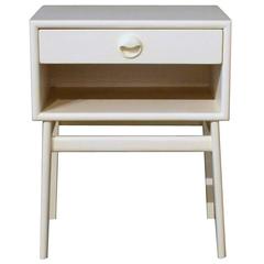 Vintage Inspired White Wooden Nightstand