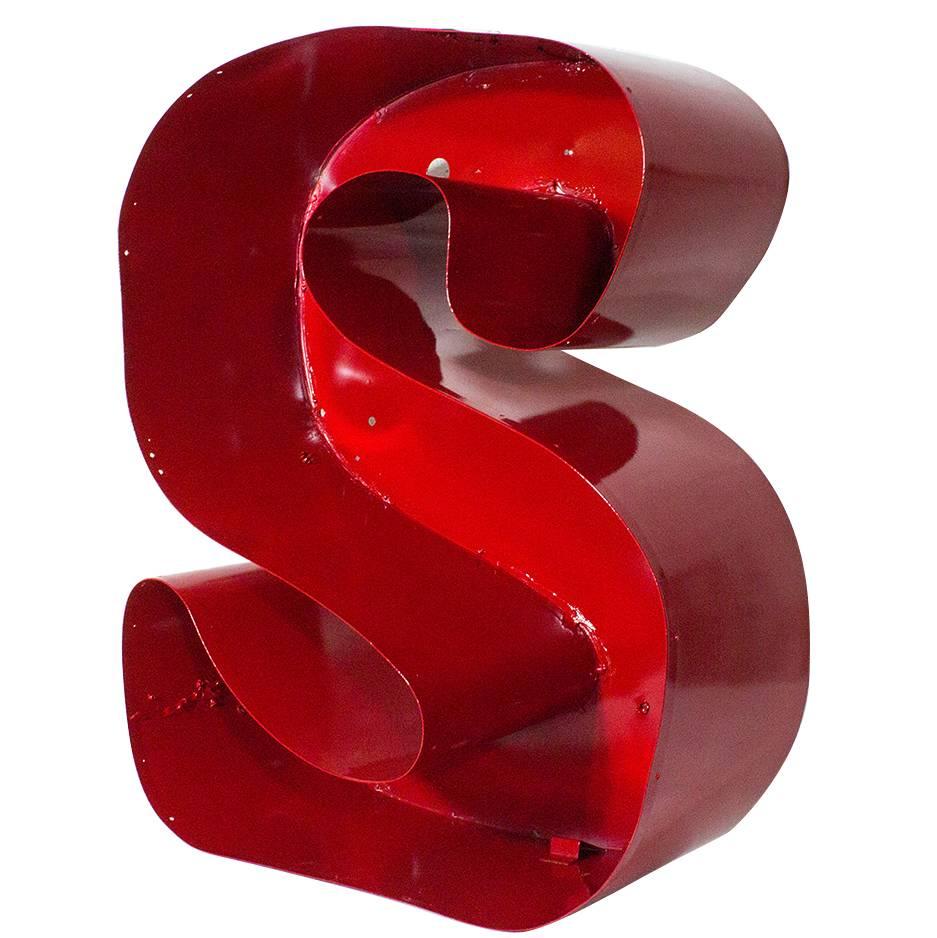 Neon Channel Letter "S" For Sale