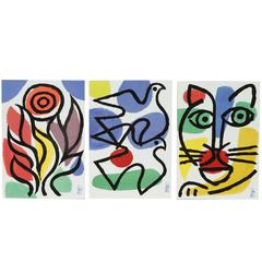 Celestino Piatti Ceramic Art Tiles Set of Three 9