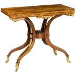 Regency Rosewood Spider Leg Card Table