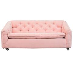 Pink Artifort Upholstered Loveseat