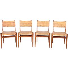 Danish Mid-Century Set of Four Dining Chairs, Aksel Bender Madsen 8